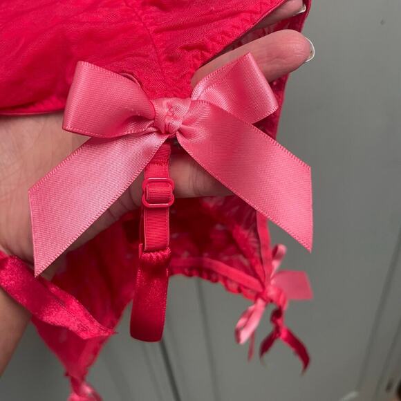 Sexy Little Things Victorias Secret 34C Dark Pink Garter Clips VTG Lingerie - Picture 4 of 7